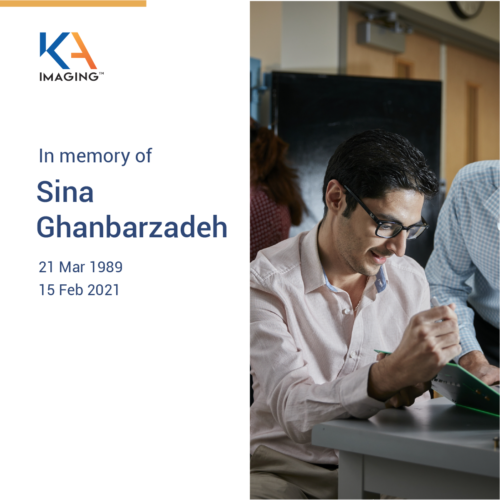 Photo of Sina Ghanbarzadeh, KA Imaging’s co-founder, who passed away